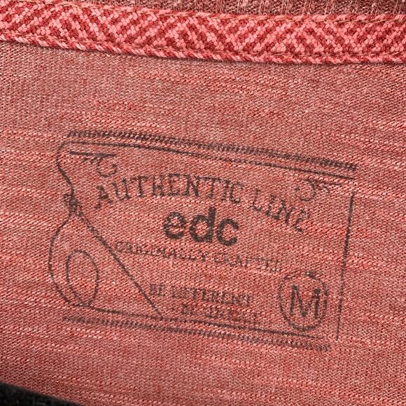 edc By Esprit Long Sleeve Pullover Sweater Womens Size Medium Red Striated - Picture 7 of 8